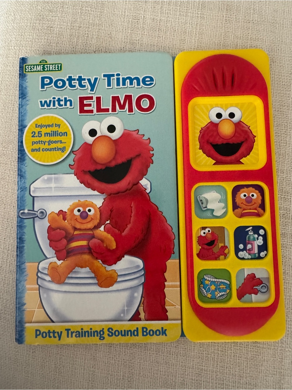 Sesame Street Elmo Potty Training Sound Book - Red/Yellow/Blue